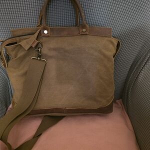 Brown Canvas Laptop Bag